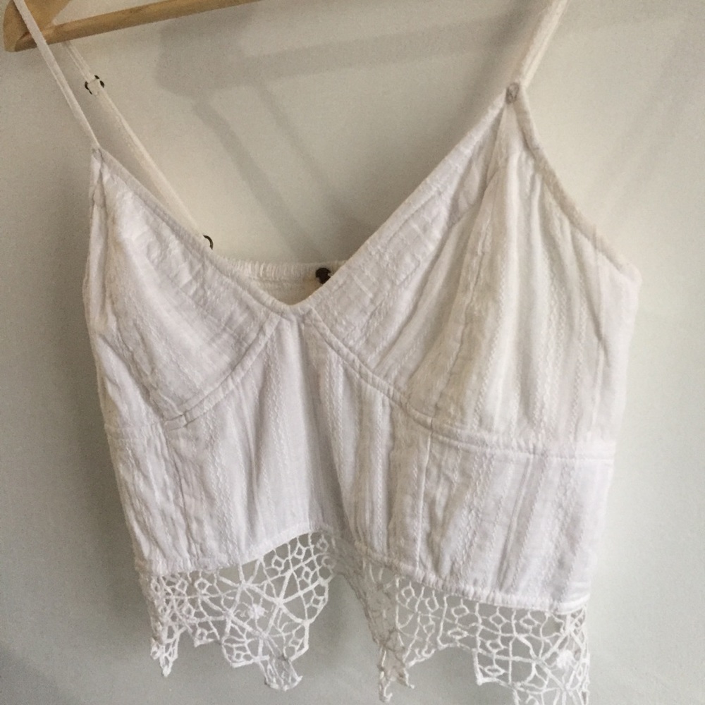 Free People Crop Top Bralette with Crocheted Hem - Picture 4 of 5